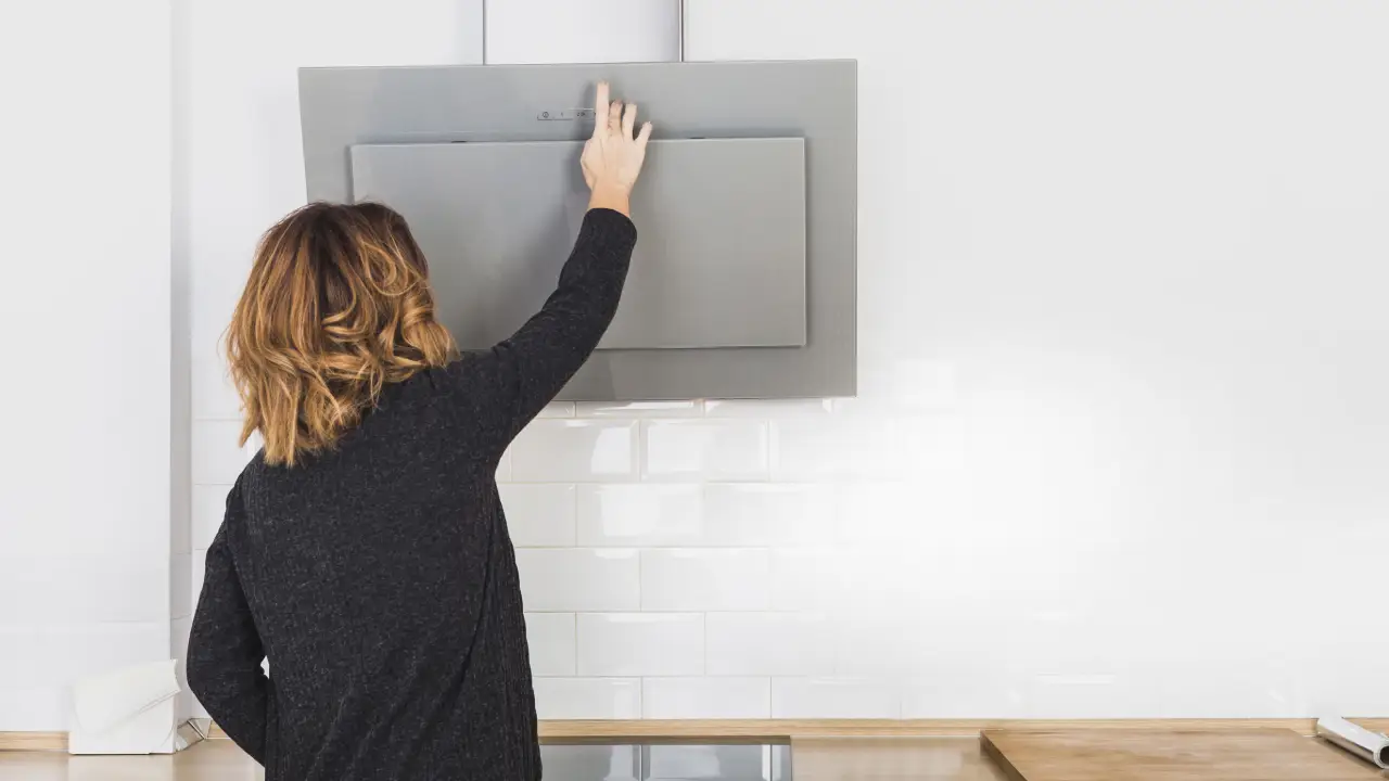 Female opening kitchen hoods